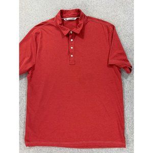 Travis Mathew Cotton Blend‎ Short Sleeve Polo Shirt (Men's XXL) Red
